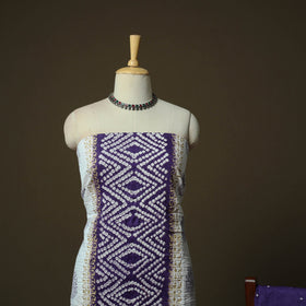 Kutch tie-dye satin cotton bandhani 3pc unstitched dress
