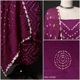 Kutch tie-dye satin cotton bandhani 3pc unstitched dress