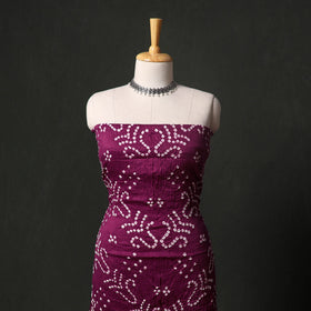 Kutch tie-dye satin cotton bandhani 3pc unstitched dress