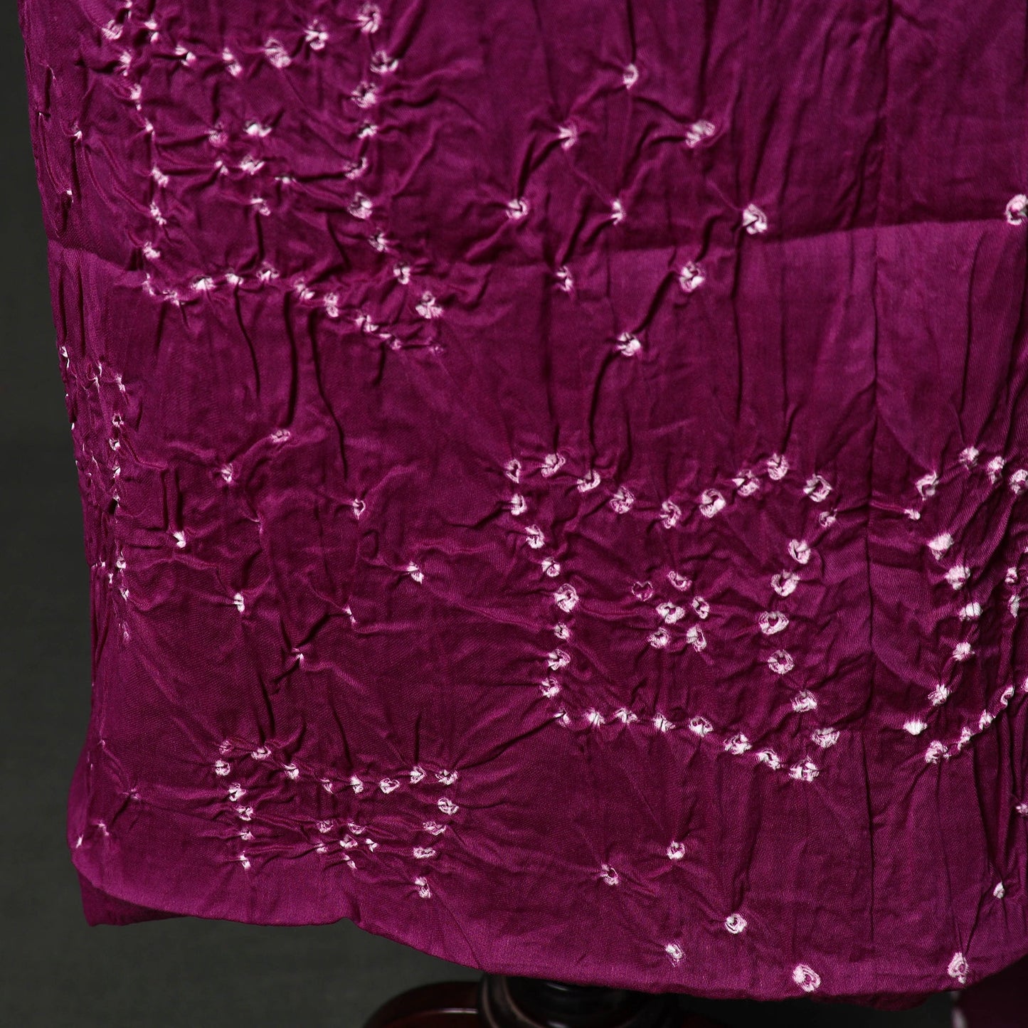 Kutch tie-dye satin cotton bandhani 3pc unstitched dress