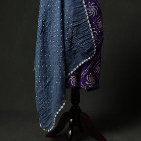 Kutch tie-dye satin cotton bandhani 3pc unstitched dress