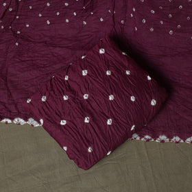 Kutch tie-dye satin cotton bandhani 3pc unstitched dress