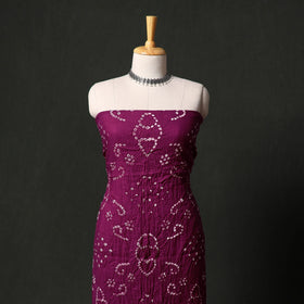 Kutch tie-dye satin cotton bandhani 3pc unstitched dress