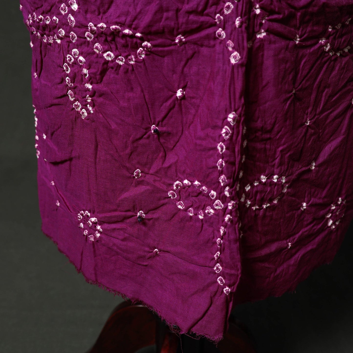 Kutch tie-dye satin cotton bandhani 3pc unstitched dress