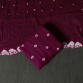 Kutch tie-dye satin cotton bandhani 3pc unstitched dress