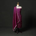 Kutch tie-dye satin cotton bandhani 3pc unstitched dress