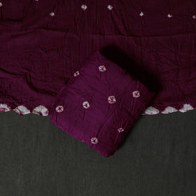 Kutch tie-dye satin cotton bandhani 3pc unstitched dress