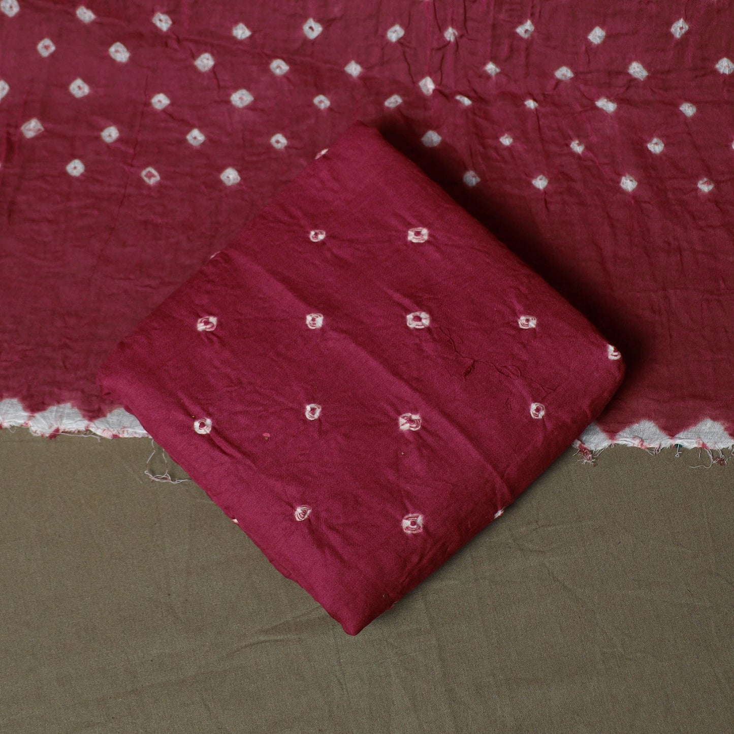 Kutch tie-dye satin cotton bandhani sequin work 3pc