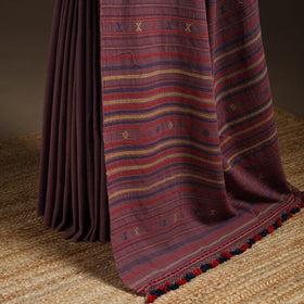 Purple - kutch weaving handloom organic kala cotton saree