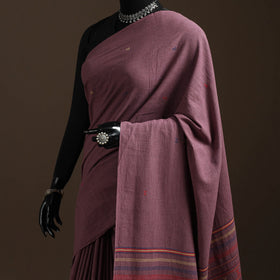Purple - kutch weaving handloom organic kala cotton saree