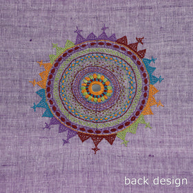 Purple Lambani Embroidery Handspun Cotton Blouse Piece