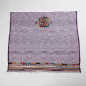 Purple Lambani Embroidery Handspun Cotton Blouse Piece