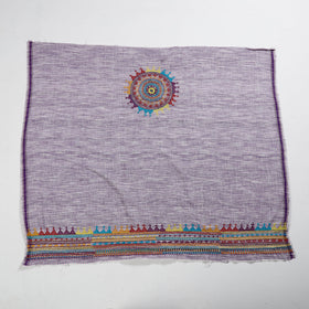 Purple Lambani Embroidery Handspun Cotton Blouse Piece