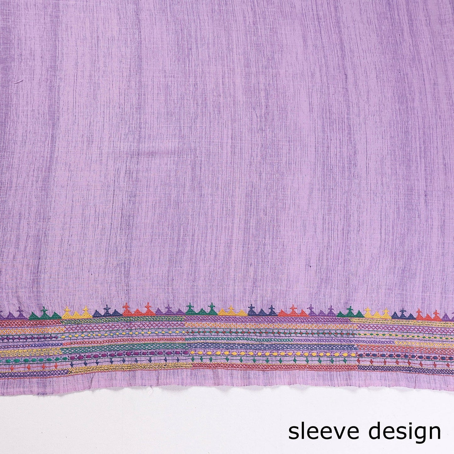 Purple Lambani Embroidery Handspun Cotton Blouse Piece