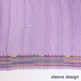 Purple Lambani Embroidery Handspun Cotton Blouse Piece