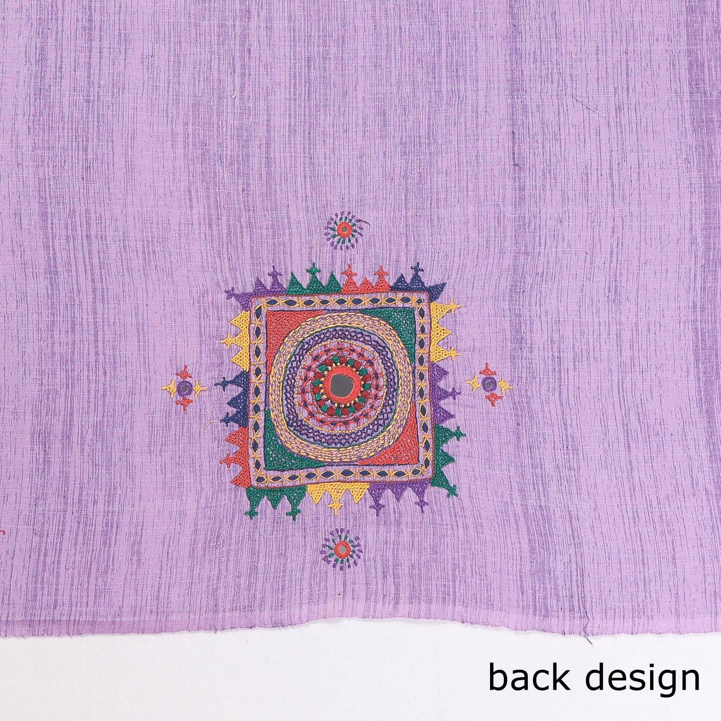 Purple Lambani Embroidery Handspun Cotton Blouse Piece