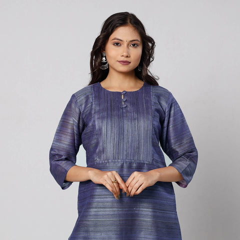  Tussar Silk Plain Kurta