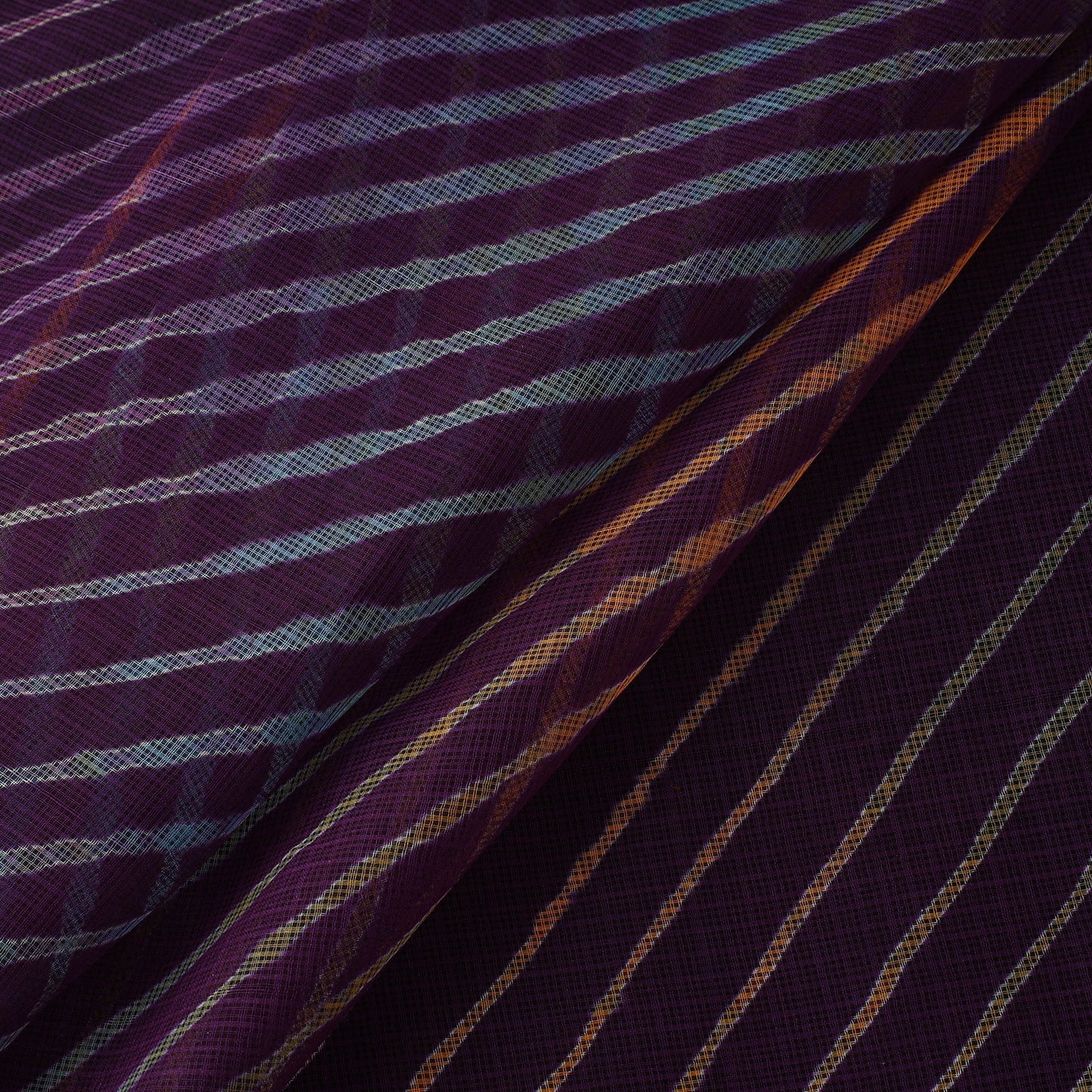 Leheriya tie-dye kota doria cotton fabric 25 - handcrafted