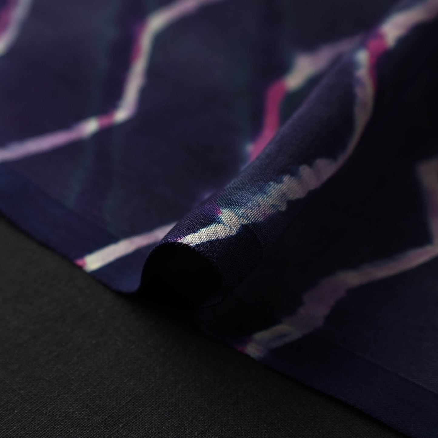 Purple - leheriya tie-dye mothra chanderi silk fabric 30