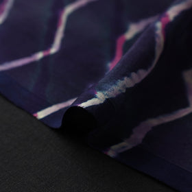 Purple - leheriya tie-dye mothra chanderi silk fabric 30