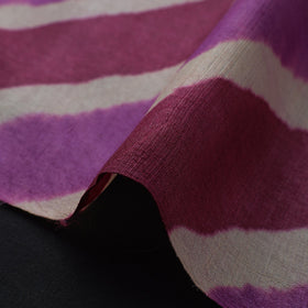 Buy Purple Leheriya Tie-Dye Tussar Silk Handloom Fabric 