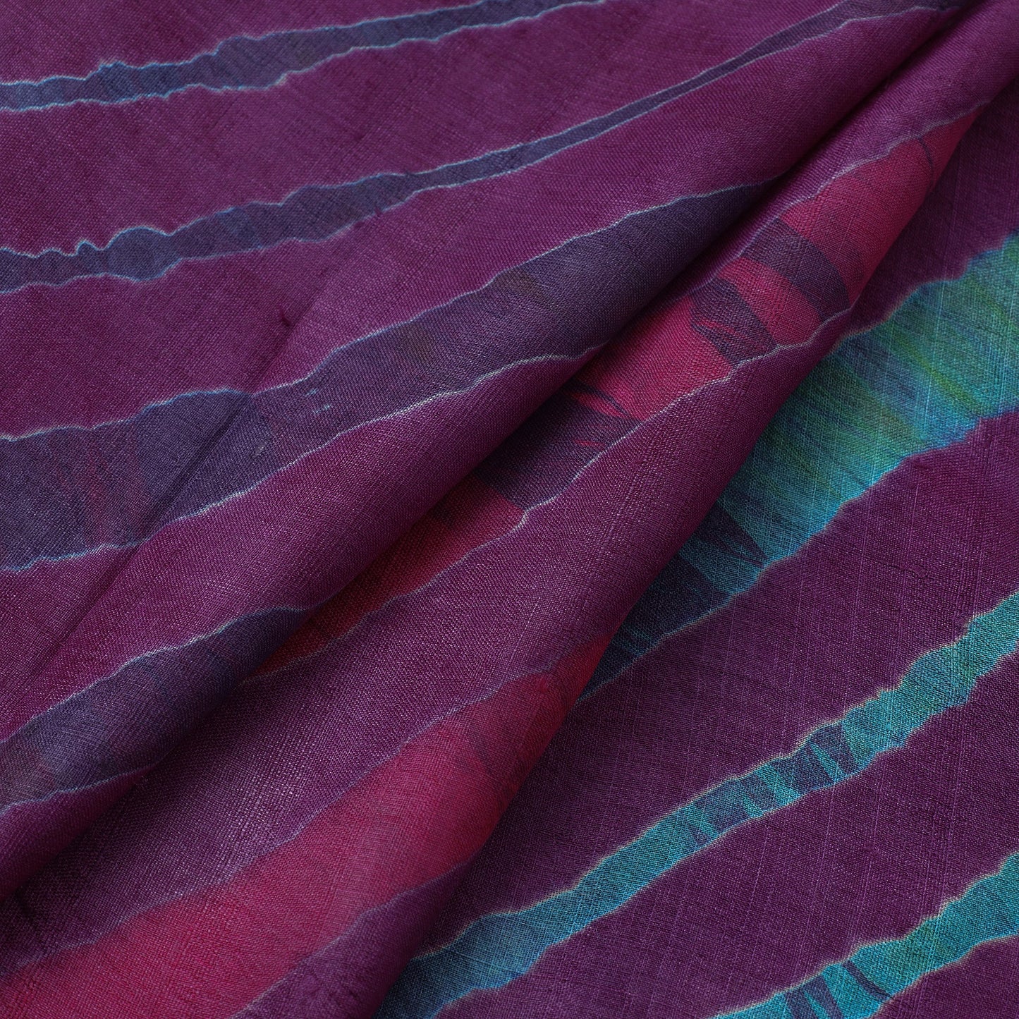 Buy Leheriya Tie-Dye Tussar Silk Handloom Fabric 87 Online l iTokri.com