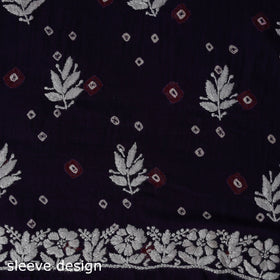 Lucknowi chikankari work bandhani unstitched kurta material