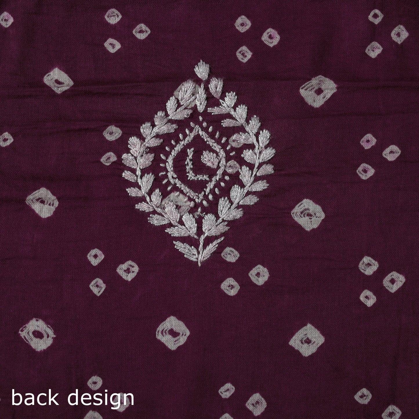 Lucknowi chikankari work bandhani unstitched kurta material