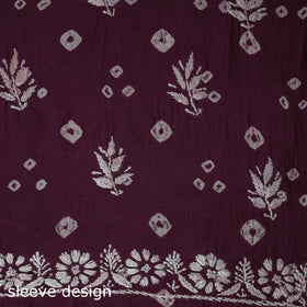 Lucknowi chikankari work bandhani unstitched kurta material