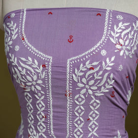 Lucknowi chikankari work jacquard unstitched kurta material