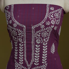 Lucknowi chikankari work jacquard unstitched kurta material