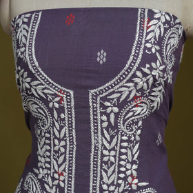 Lucknowi chikankari work jacquard unstitched kurta material