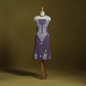 Lucknowi chikankari work jacquard unstitched kurta material