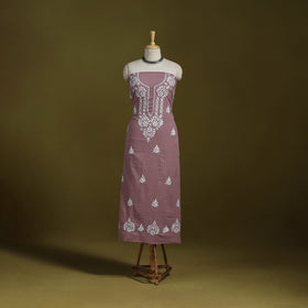 Lucknowi chikankari work jacquard unstitched kurta material