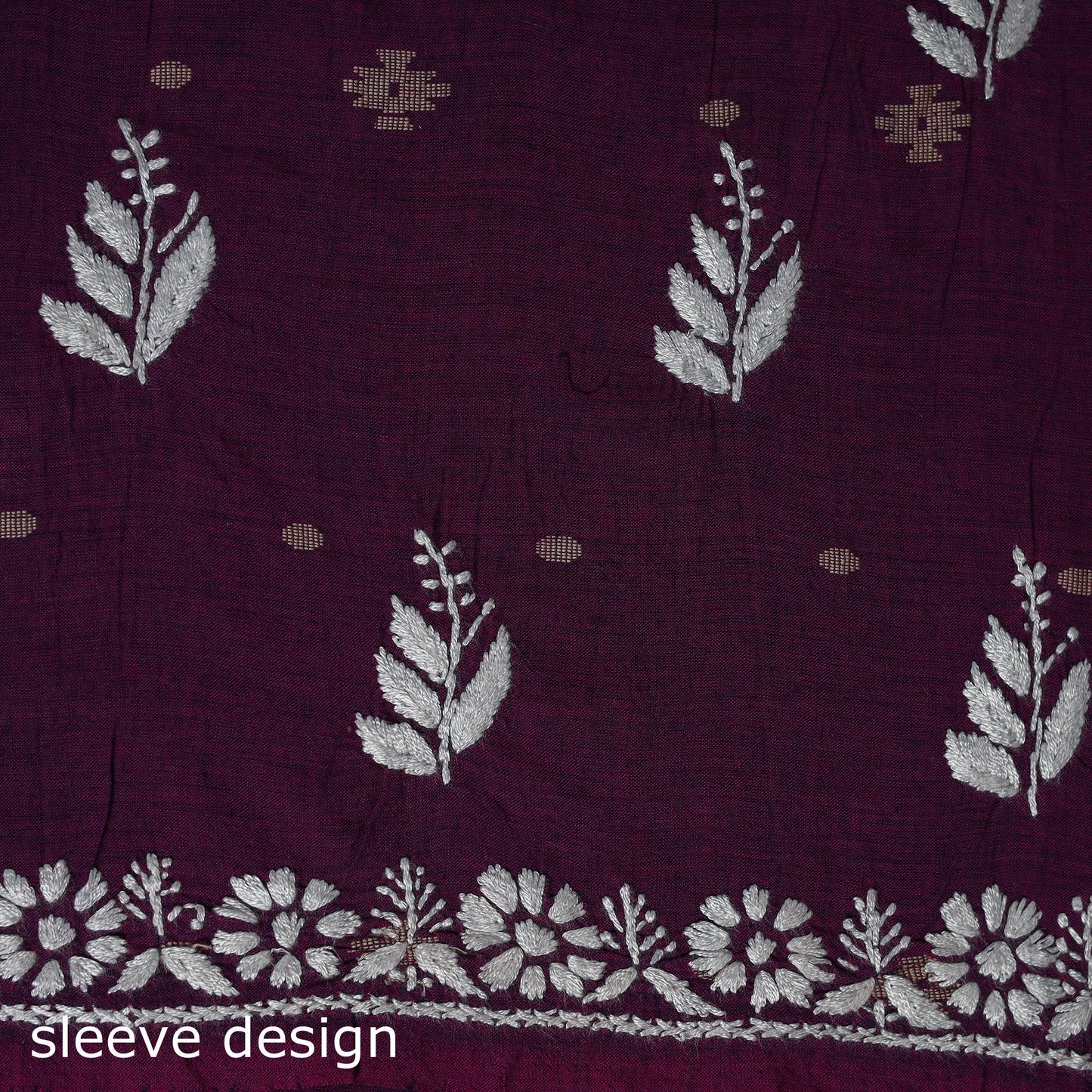 Black - lucknowi chikankari work jacquard unstitched kurta