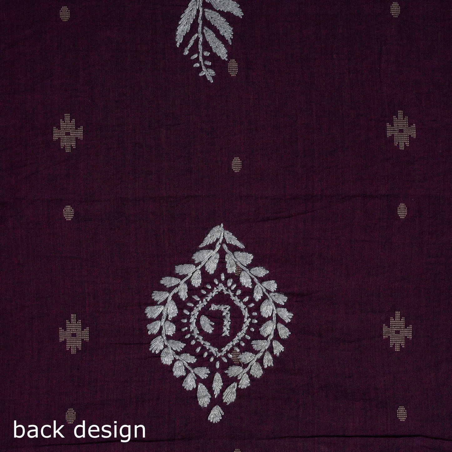 Black - lucknowi chikankari work jacquard unstitched kurta