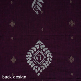 Black - lucknowi chikankari work jacquard unstitched kurta