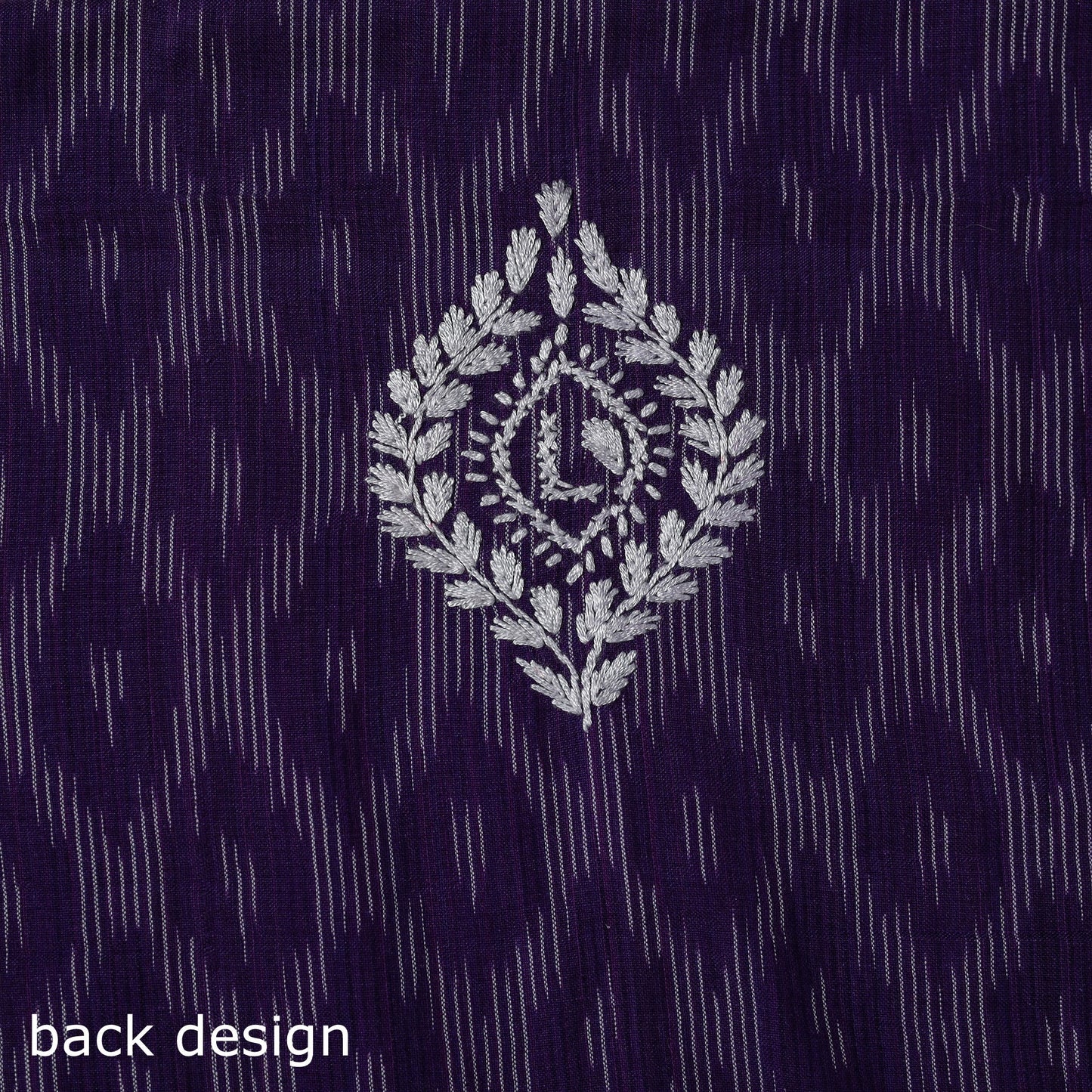 Lucknowi chikankari work pochampally ikat unstitched kurta