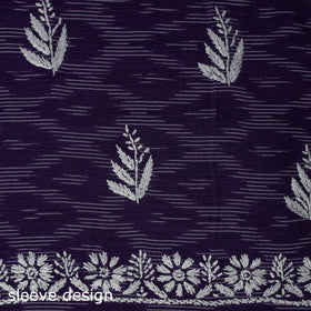 Lucknowi chikankari work pochampally ikat unstitched kurta