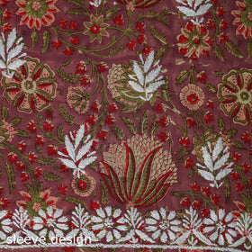 Lucknowi chikankari work sanganeri unstitched kurta