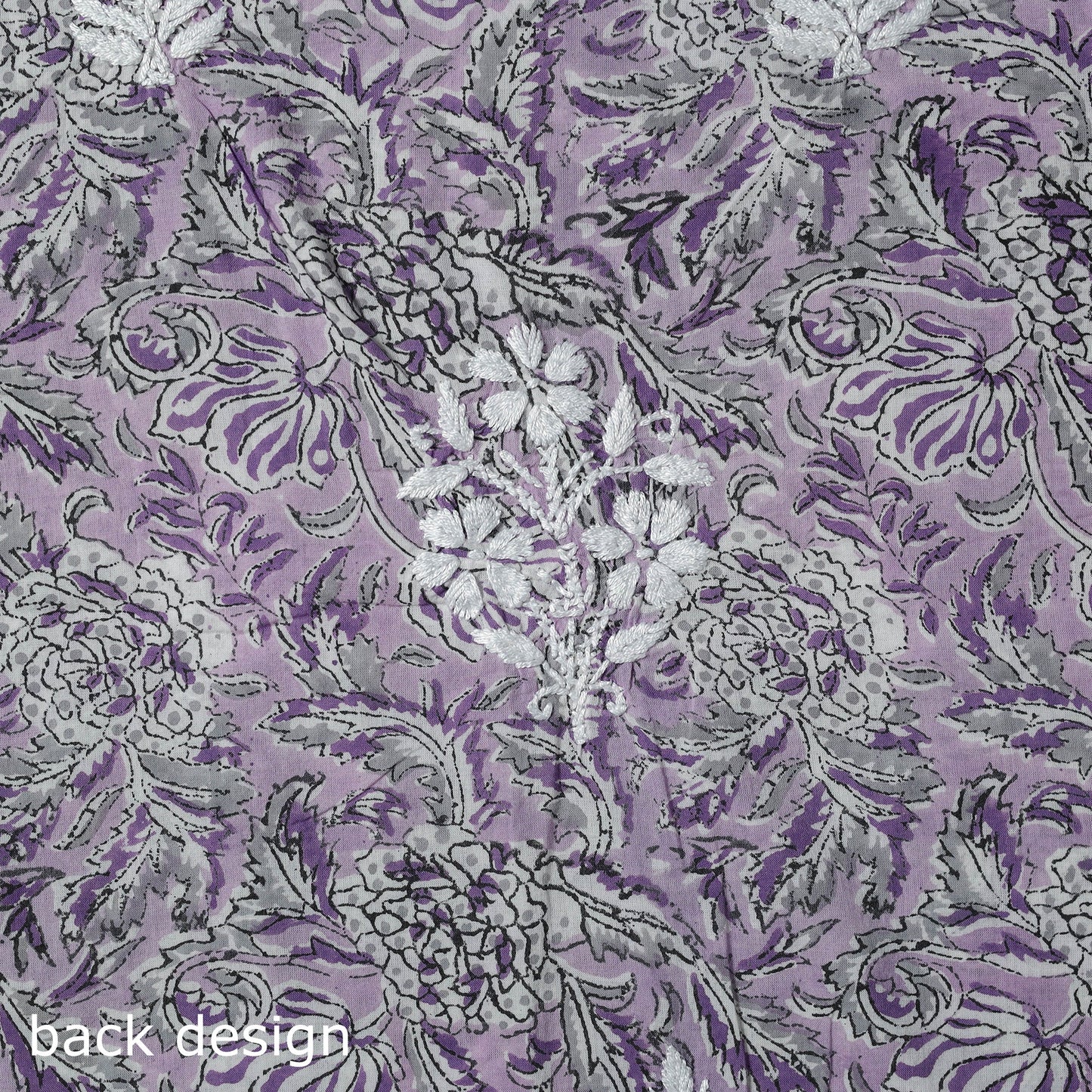 Lucknowi chikankari work sanganeri unstitched kurta