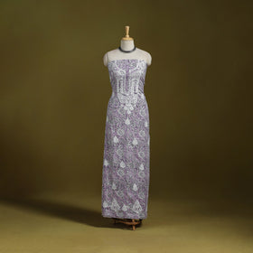 Lucknowi chikankari work sanganeri unstitched kurta