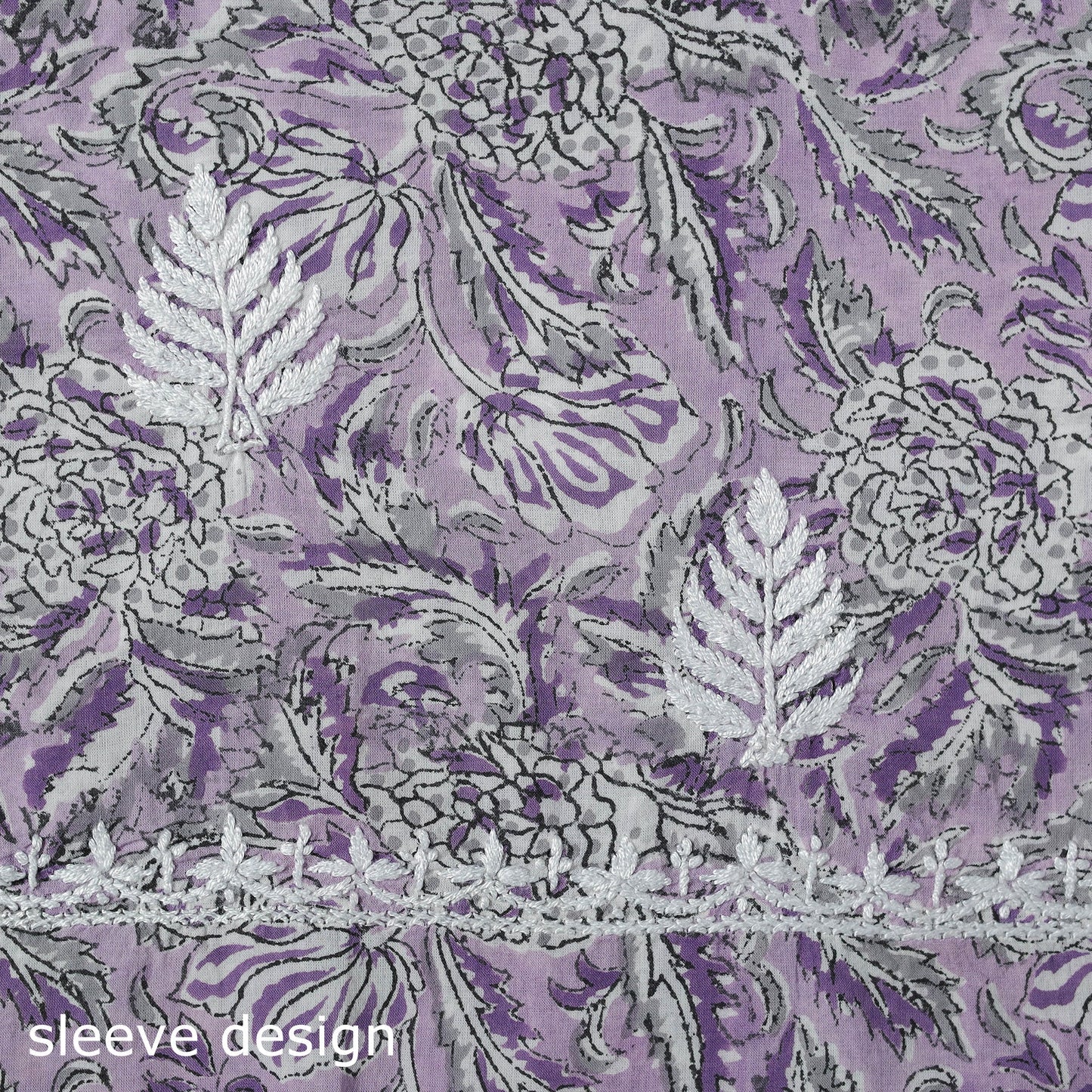 Lucknowi chikankari work sanganeri unstitched kurta