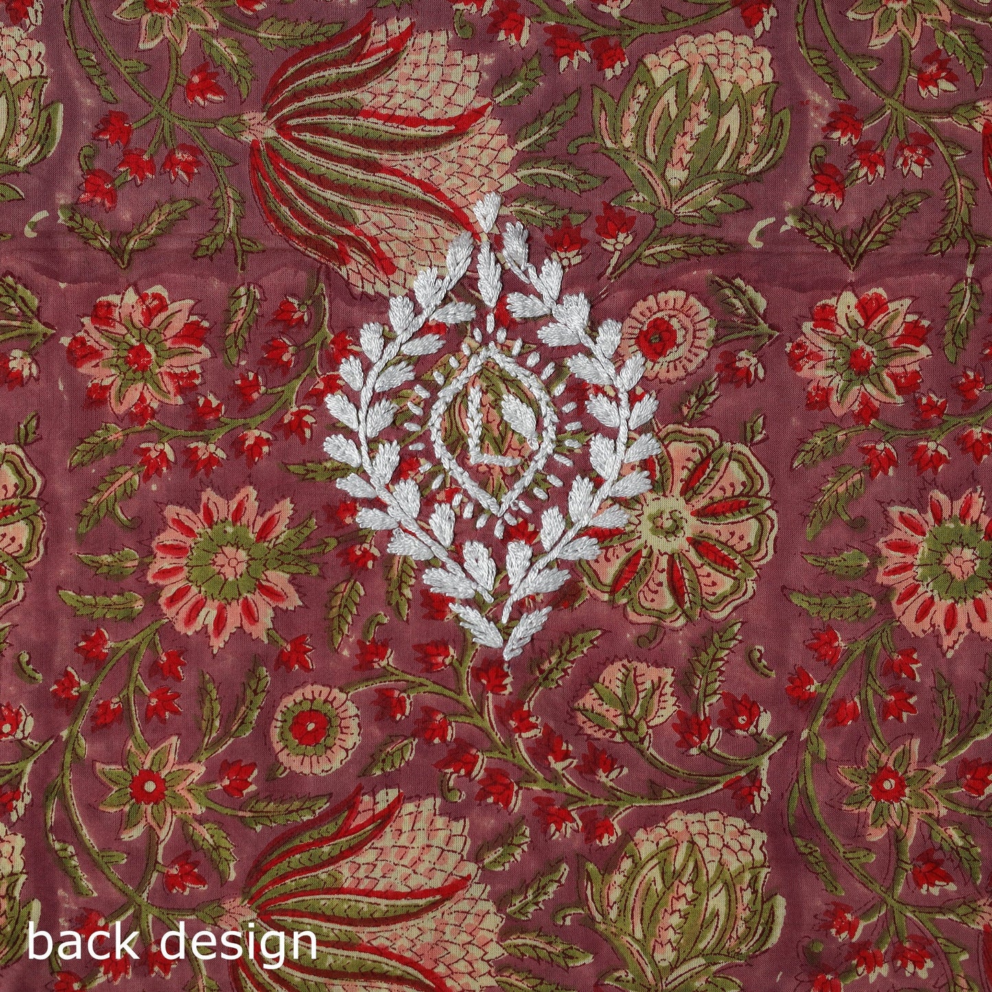 Lucknowi chikankari work sanganeri unstitched kurta