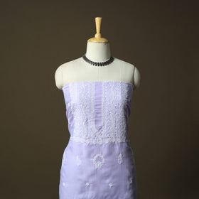 Purple - lucknowi hand embroidered cotton chikankari 3pc