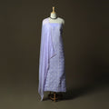 Purple - lucknowi hand embroidered cotton chikankari 3pc