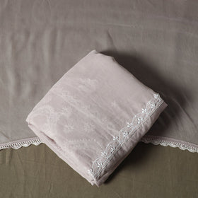 Purple - lucknowi hand embroidered cotton chikankari 3pc
