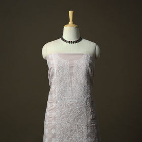 Purple - lucknowi hand embroidered cotton chikankari 3pc