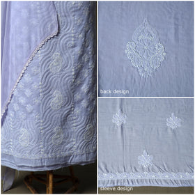 Lucknowi hand embroidered cotton chikankari 3pc unstitched