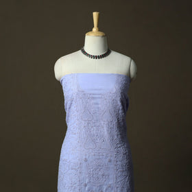 Lucknowi hand embroidered cotton chikankari 3pc unstitched